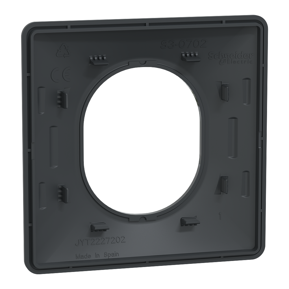 Plaque 1 poste Anthracite